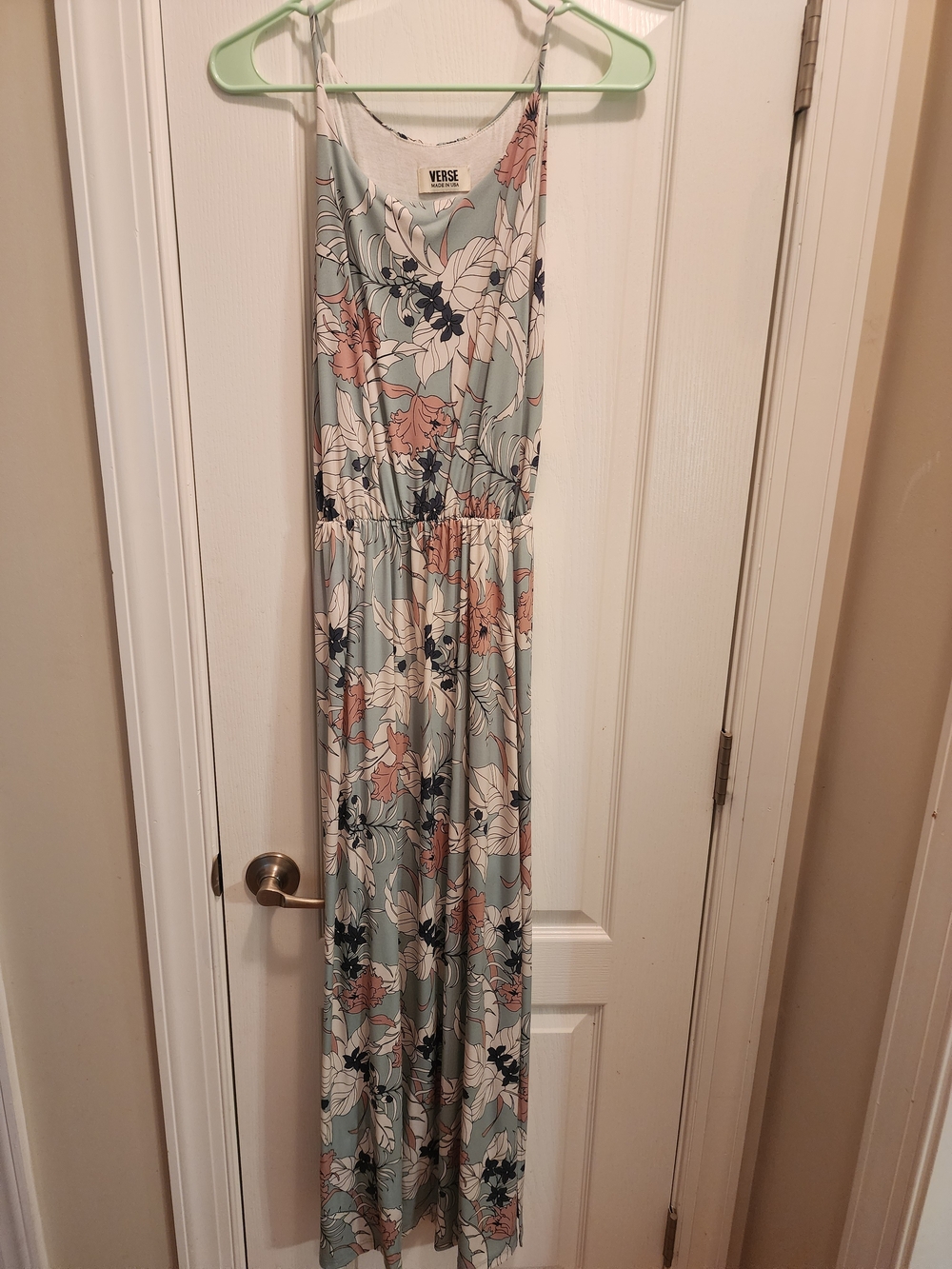 Light Blue Floral Maxi Dress